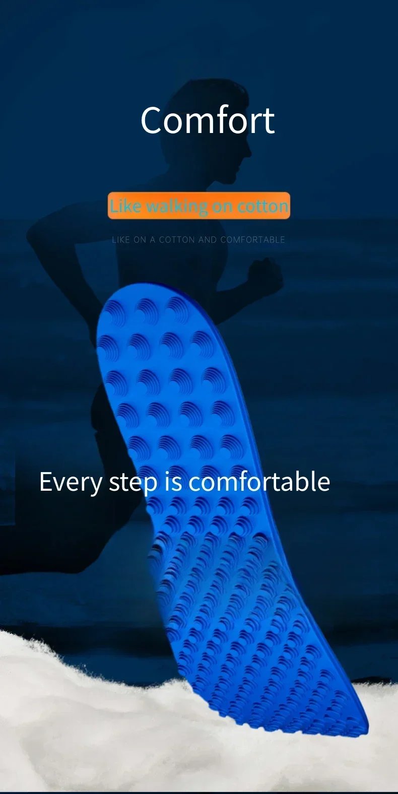 1 Pair Finger Pressure Board Massage Insole Relieve Foot Fatigue Shoes Insoles Men Woman Shoe Pads Soft Sports Casual Shoes Pad