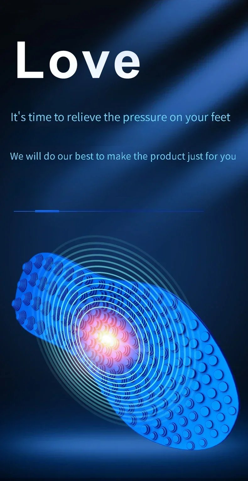 1 Pair Finger Pressure Board Massage Insole Relieve Foot Fatigue Shoes Insoles Men Woman Shoe Pads Soft Sports Casual Shoes Pad