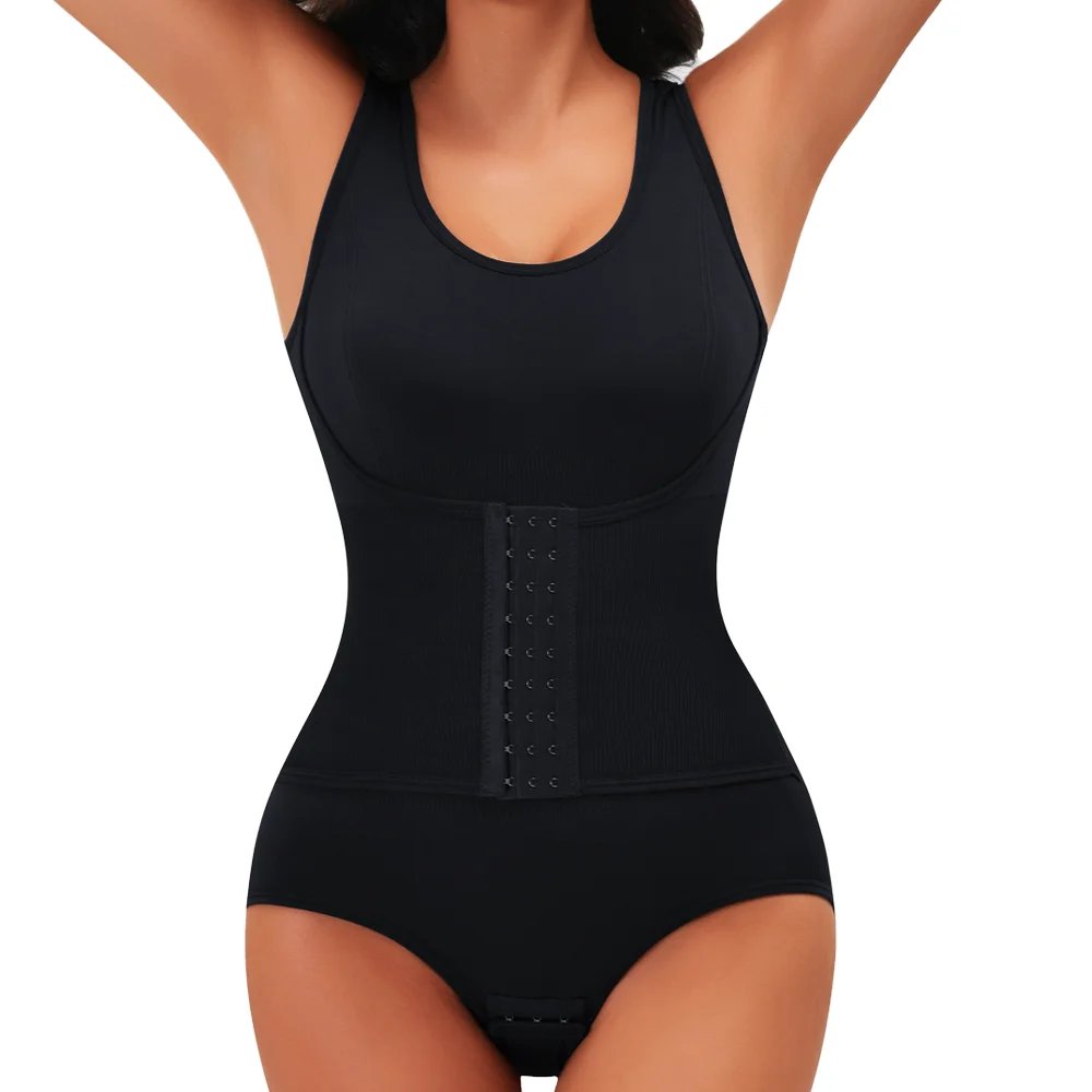 Women Bodysuit Shapewear Belly Trimmer Belts Tummy Control Body Shaper Waist Trainer Bandage Slimming Waist Cincher Vest Corset