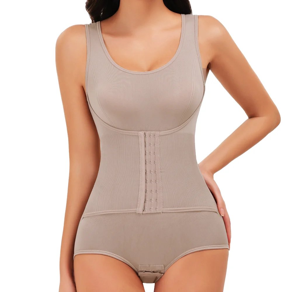 Women Bodysuit Shapewear Belly Trimmer Belts Tummy Control Body Shaper Waist Trainer Bandage Slimming Waist Cincher Vest Corset