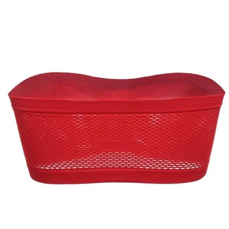 Lady's Sexy Strapless Crop Top Bra Bandeau Boob Tube Brassiere Summer Breathable Mesh Invisible Strapless without Chest Pad Wrap