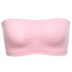 Lady's Sexy Strapless Crop Top Bra Bandeau Boob Tube Brassiere Summer Breathable Mesh Invisible Strapless without Chest Pad Wrap - Image 6