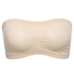 Lady's Sexy Strapless Crop Top Bra Bandeau Boob Tube Brassiere Summer Breathable Mesh Invisible Strapless without Chest Pad Wrap - Image 3