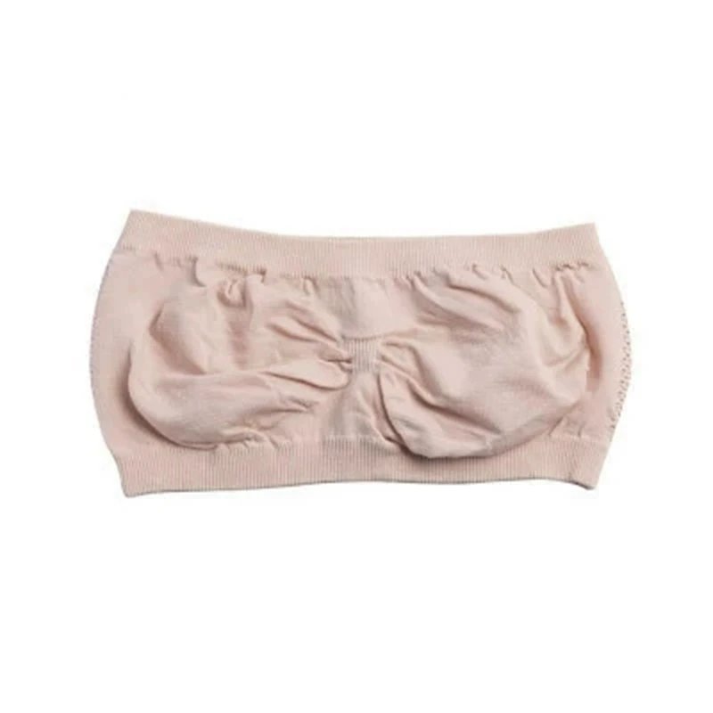 Lady's Sexy Strapless Crop Top Bra Bandeau Boob Tube Brassiere Summer Breathable Mesh Invisible Strapless without Chest Pad Wrap