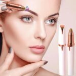 1PC Automatic Electric Eyebrow Trimmer for Beginners Nose Hair Shaver Brush Scraper with Battery （Self provided battery））