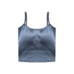 1PC  Women's Solid Color Spaghetti Straps Sleeveless Slim Camisole With Chest Pad - Image 6