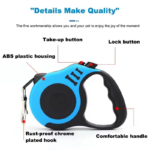 Retractable Dog Leash Outdoor Pet Leash Nylon Braided Rope for Small Medium Dogs Pet Supplies Hiking Walking Traction Rope - Image 5