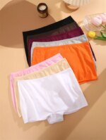 3PCS Women's Cotton Boyshort Panties Breathable Low Waist Solid Colors Underwear Female Casual Sports Boxers Underpants - Image 3