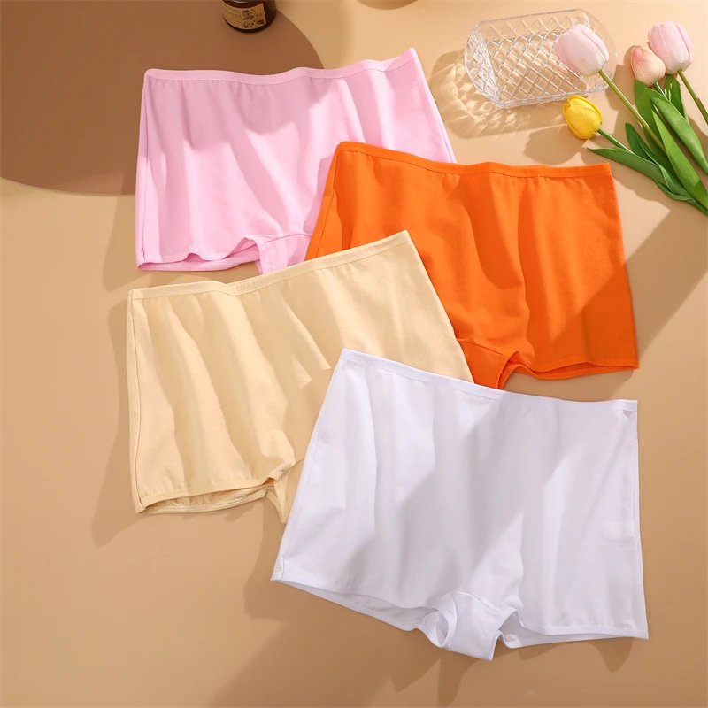 3PCS Women's Cotton Boyshort Panties Breathable Low Waist Solid Colors Underwear Female Casual Sports Boxers Underpants 3PCS Women's Cotton Boyshort Panties Breathable Low Waist Solid Colors Underwear Female Casual Sports Boxers Underpants