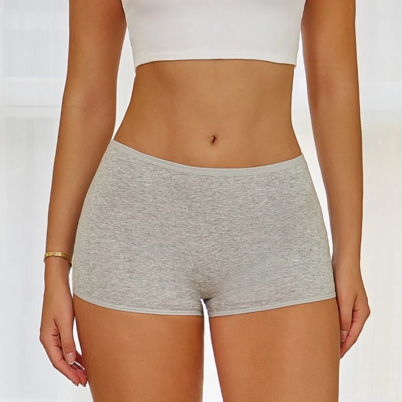 3PCS Women's Cotton Boyshort Panties Breathable Low Waist Solid Colors Underwear Female Casual Sports Boxers Underpants 3PCS Women's Cotton Boyshort Panties Breathable Low Waist Solid Colors Underwear Female Casual Sports Boxers Underpants