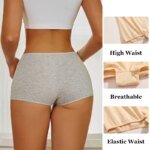 3PCS Women's Cotton Boyshort Panties Breathable Low Waist Solid Colors Underwear Female Casual Sports Boxers Underpants - Image 4