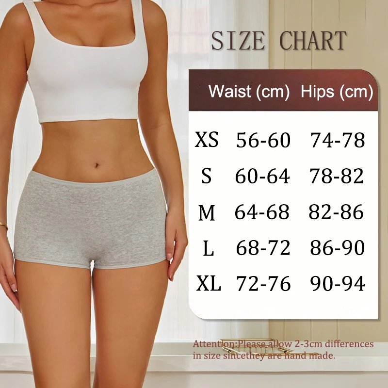 3PCS Women's Cotton Boyshort Panties Breathable Low Waist Solid Colors Underwear Female Casual Sports Boxers Underpants 3PCS Women's Cotton Boyshort Panties Breathable Low Waist Solid Colors Underwear Female Casual Sports Boxers Underpants