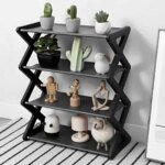 Hot 4-Tier X-Type Shoe Storage Rack, Dorm Rooms Multifunctional X-shaped Dust-proof Storage Rack for Entryways Hallways Bedrooms - Image 2