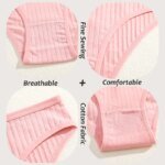 7PCS Women's Seamless Cotton Panties Ladies Low Rise Stripe Underwear Elastic Comfortable Cotton Briefs Breathable Sexy Lingerie - Image 5