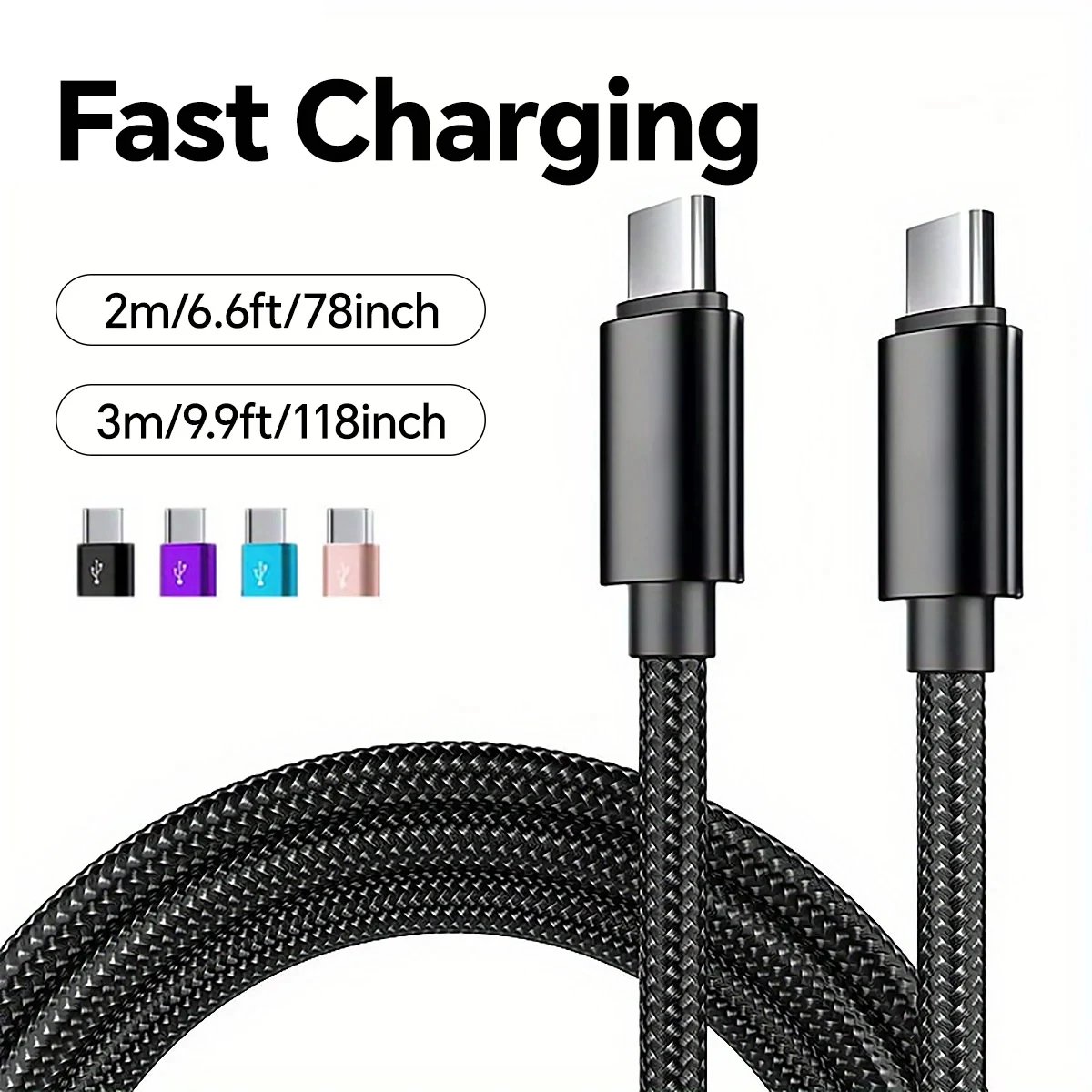 Type C Fast Charging Cable for Iphone 15 16 Pro Max Samsung