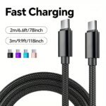 Type C Fast Charging Cable for Iphone 15 16 Pro Max Samsung
