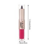2IN1 Tapered Gradient Lipliner Pen Nude Brown Mirror Glass Lip Gloss Matte Lip Liner Waterproof Lip Contour Non Stick Makeup - Image 6