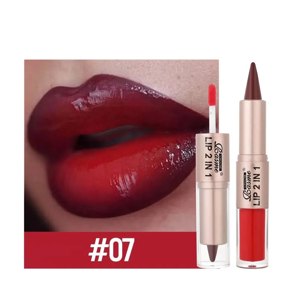 2IN1 Tapered Gradient Lipliner Pen Nude Brown Mirror Glass Lip Gloss Matte Lip Liner Waterproof Lip Contour Non Stick Makeup 2IN1 Tapered Gradient Lipliner Pen Nude Brown Mirror Glass Lip Gloss Matte Lip Liner Waterproof Lip Contour Non Stick Makeup