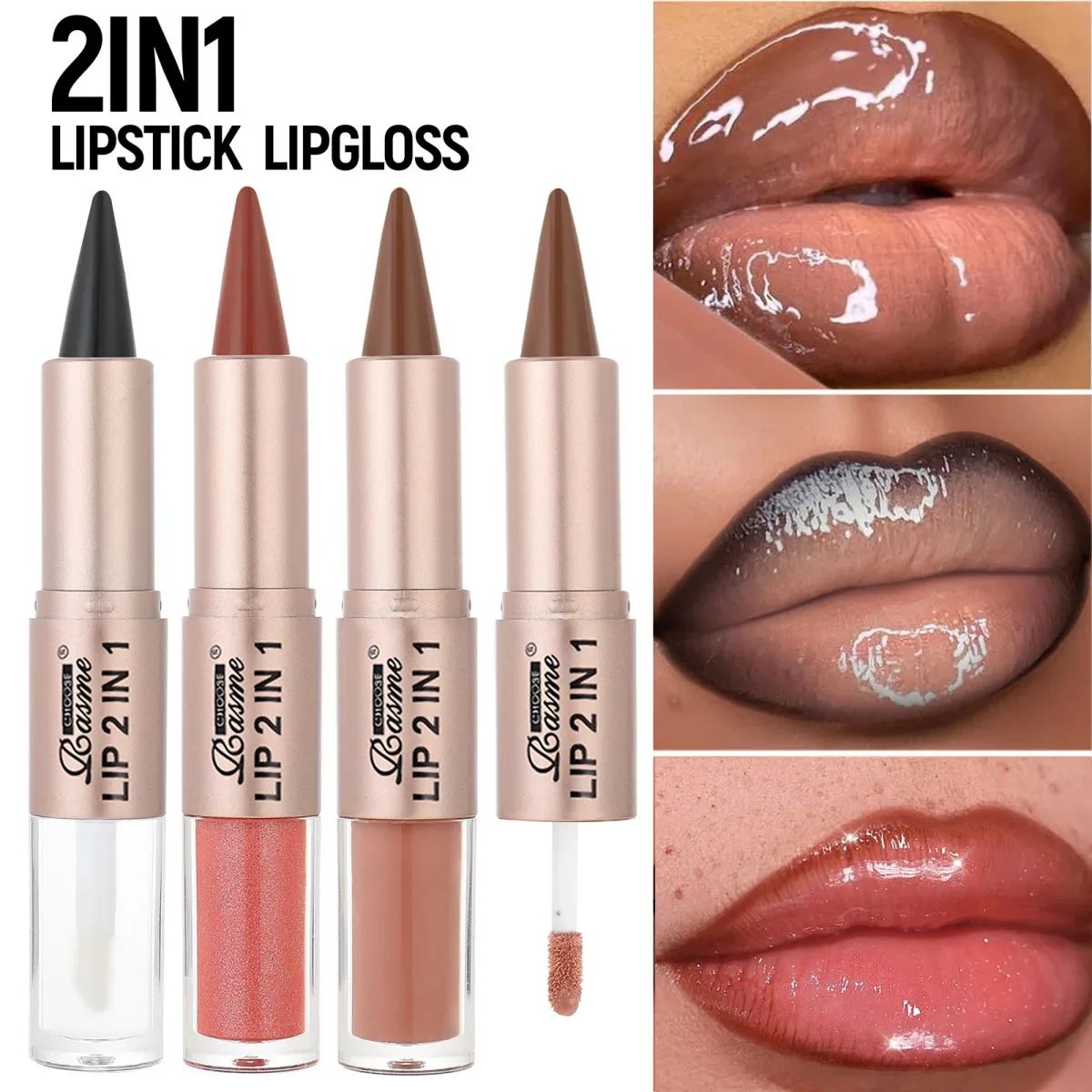 2IN1 Tapered Gradient Lipliner Pen Nude Brown Mirror Glass Lip Gloss Matte Lip Liner Waterproof Lip Contour Non Stick Makeup 2IN1 Tapered Gradient Lipliner Pen Nude Brown Mirror Glass Lip Gloss Matte Lip Liner Waterproof Lip Contour Non Stick Makeup