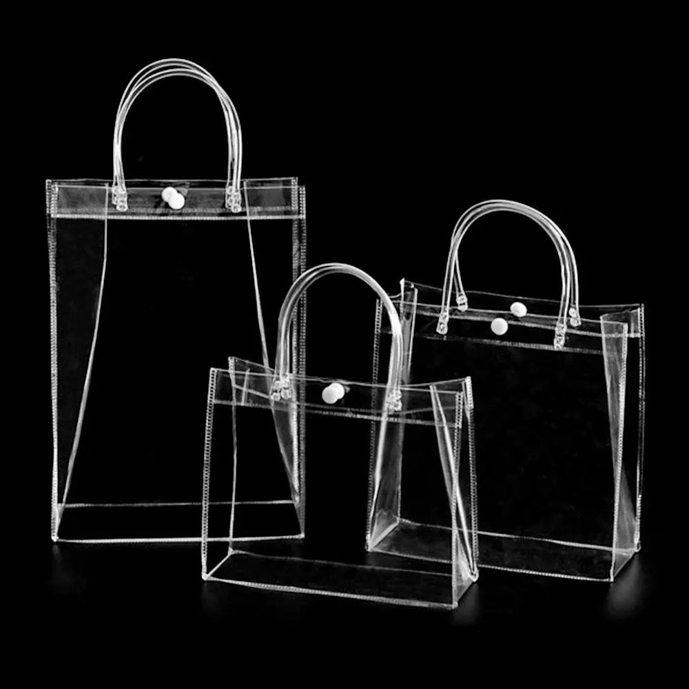 16541-2rsj6j.jpg The New PVC Handbag Plastic Candy Bag Convenient Large Capacity Transparent Gift Jelly Bag Gift Bag School Work Daily Matching - Image 1