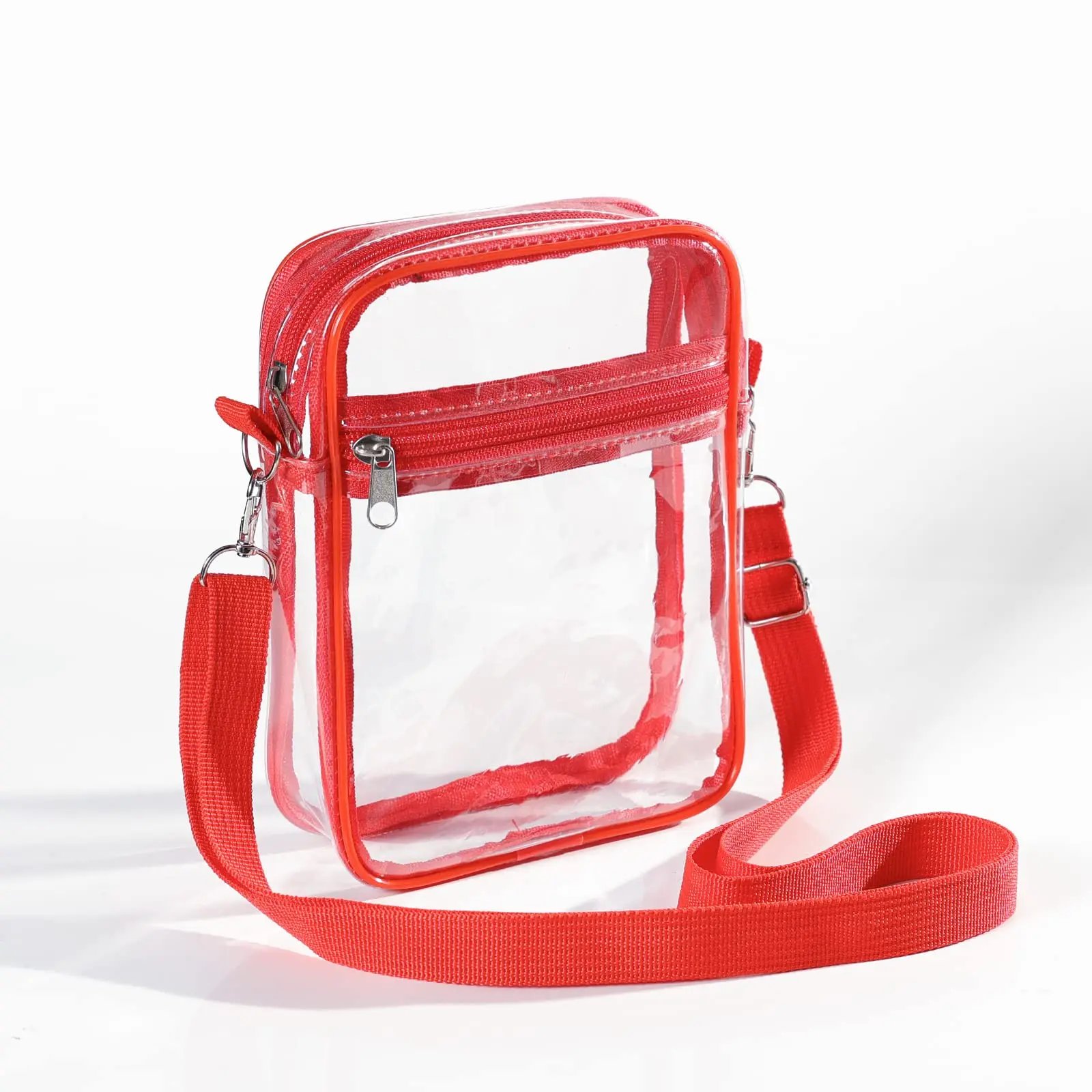 Women Clear Shoulder Bag Stadium Approved PVC Concert Transparent Purse Simple Crossbody Bag With Front Pocket Casual Handbag Women Clear Shoulder Bag Stadium Approved PVC Concert Transparent Purse Simple Crossbody Bag With Front Pocket Casual Handbag