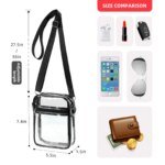 Women Clear Shoulder Bag Stadium Approved PVC Concert Transparent Purse Simple Crossbody Bag With Front Pocket Casual Handbag - Image 4