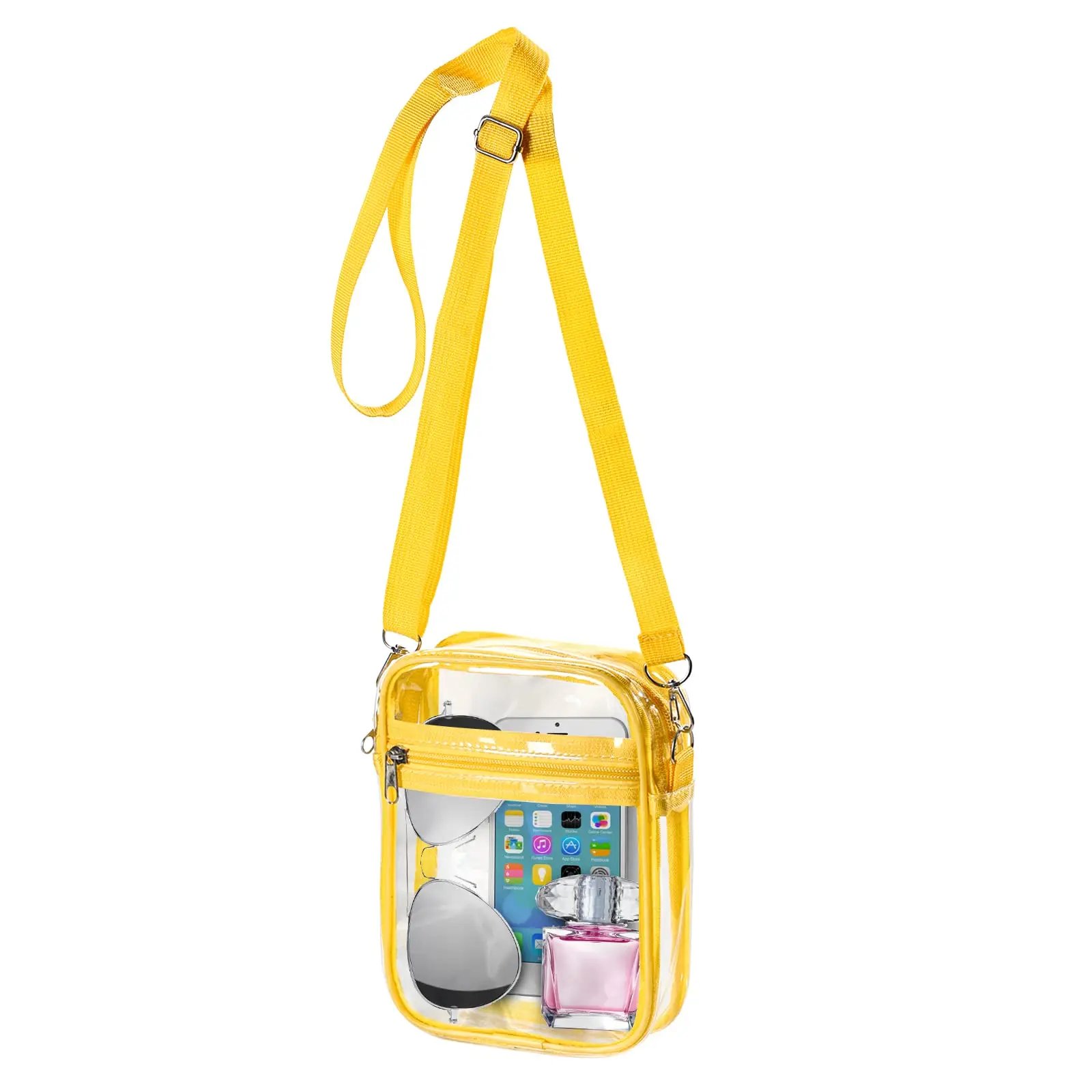 Women Clear Shoulder Bag Stadium Approved PVC Concert Transparent Purse Simple Crossbody Bag With Front Pocket Casual Handbag Women Clear Shoulder Bag Stadium Approved PVC Concert Transparent Purse Simple Crossbody Bag With Front Pocket Casual Handbag