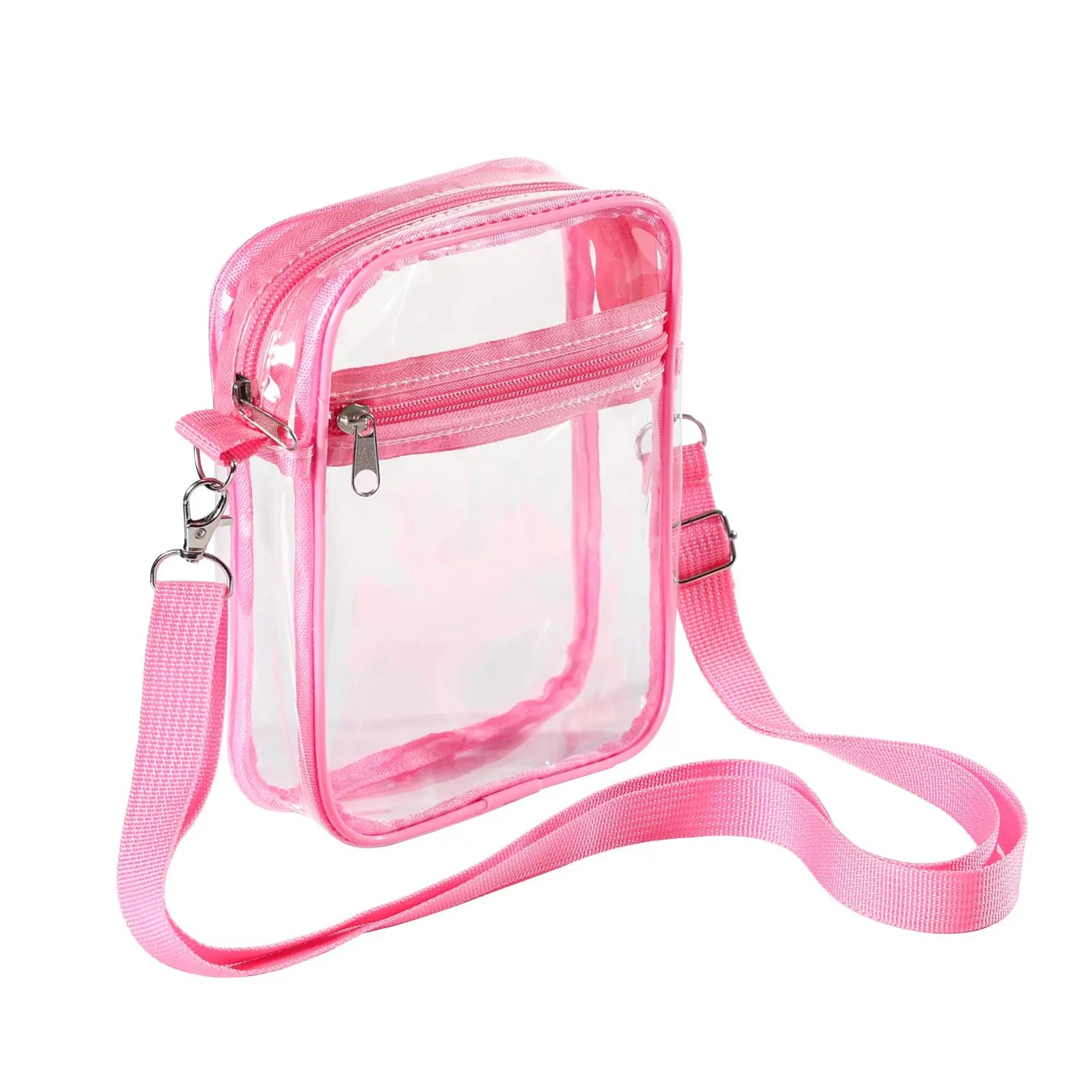 Women Clear Shoulder Bag Stadium Approved PVC Concert Transparent Purse Simple Crossbody Bag With Front Pocket Casual Handbag Women Clear Shoulder Bag Stadium Approved PVC Concert Transparent Purse Simple Crossbody Bag With Front Pocket Casual Handbag