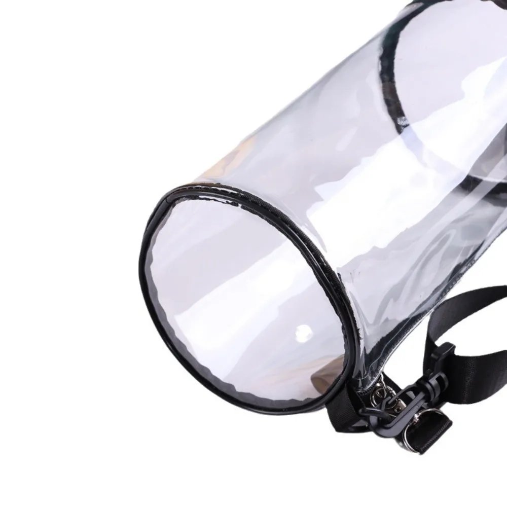 Fashion PVC Jelly Shoulder Messenger Bag Cylindrical Waterproof Clear Bag Purse Stadium Approved Sport Bag Outdoors