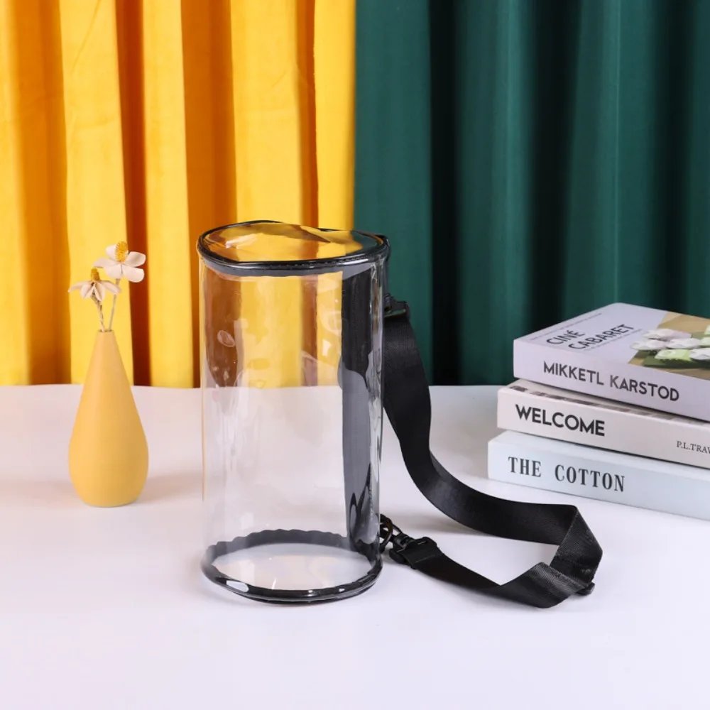Fashion PVC Jelly Shoulder Messenger Bag Cylindrical Waterproof Clear Bag Purse Stadium Approved Sport Bag Outdoors