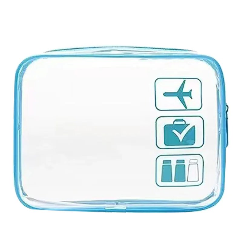 Clear Makeup Bag with Zippers Transparent Organizer Cosmetic Bags for Vacation Business Trip Airport Bathroom Clear Makeup Bag with Zippers Transparent Organizer Cosmetic Bags for Vacation Business Trip Airport Bathroom