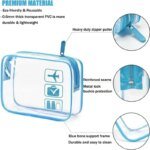 Clear Makeup Bag with Zippers Transparent Organizer Cosmetic Bags for Vacation Business Trip Airport Bathroom - Image 3