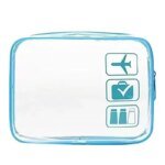 Clear Makeup Bag with Zippers Transparent Organizer Cosmetic Bags for Vacation Business Trip Airport Bathroom - Image 6