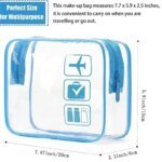 Clear Makeup Bag with Zippers Transparent Organizer Cosmetic Bags for Vacation Business Trip Airport Bathroom - Image 4