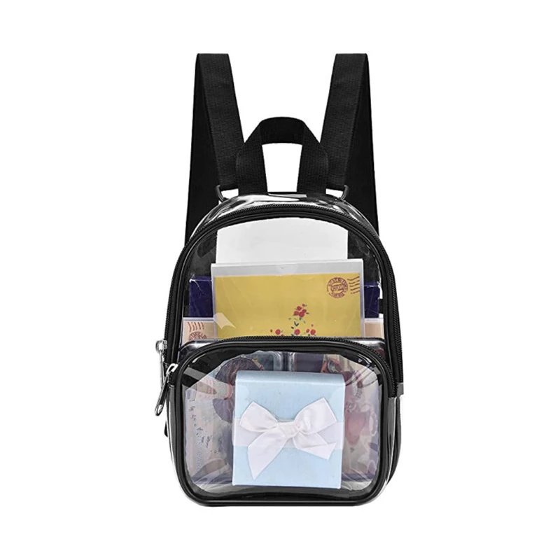 Pvc Transparent Bag Clear Travel Backpack Shoulder Bag Strap Book Sports Field Approved Waterproof Mini Travel Schoolbag for Kid Pvc Transparent Bag Clear Travel Backpack Shoulder Bag Strap Book Sports Field Approved Waterproof Mini Travel Schoolbag for Kid