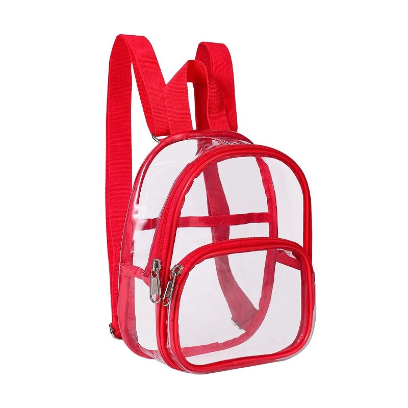 Pvc Transparent Bag Clear Travel Backpack Shoulder Bag Strap Book Sports Field Approved Waterproof Mini Travel Schoolbag for Kid Pvc Transparent Bag Clear Travel Backpack Shoulder Bag Strap Book Sports Field Approved Waterproof Mini Travel Schoolbag for Kid