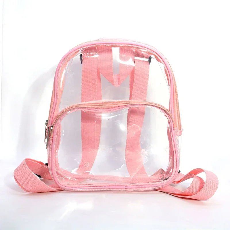 Pvc Transparent Bag Clear Travel Backpack Shoulder Bag Strap Book Sports Field Approved Waterproof Mini Travel Schoolbag for Kid Pvc Transparent Bag Clear Travel Backpack Shoulder Bag Strap Book Sports Field Approved Waterproof Mini Travel Schoolbag for Kid