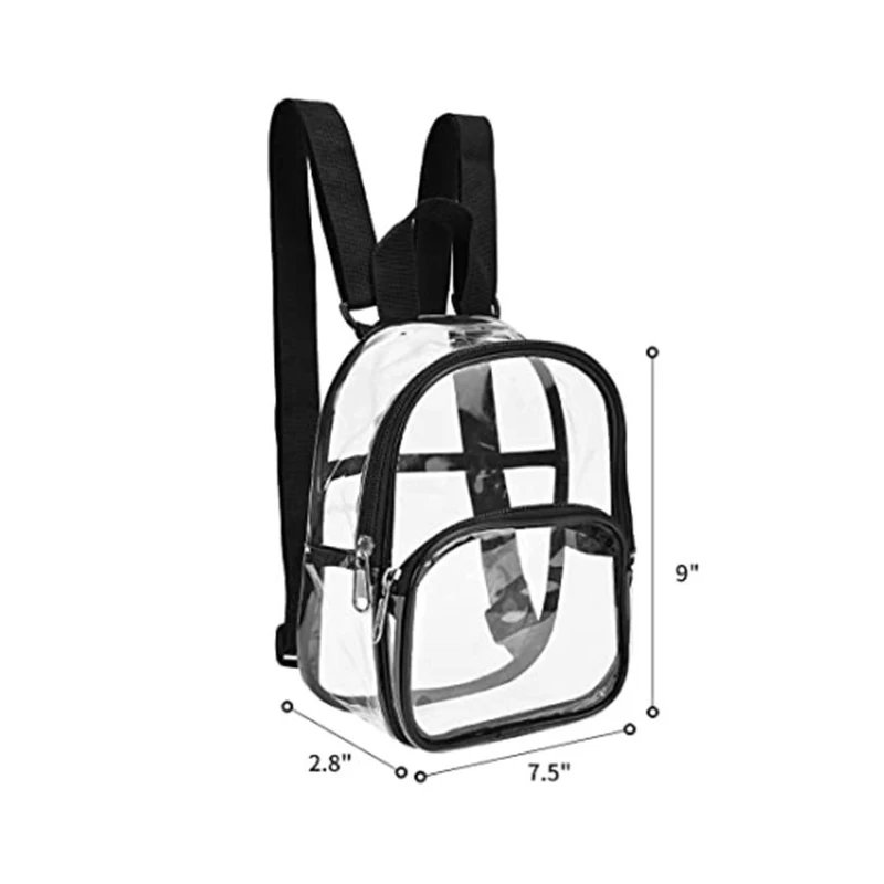 Pvc Transparent Bag Clear Travel Backpack Shoulder Bag Strap Book Sports Field Approved Waterproof Mini Travel Schoolbag for Kid Pvc Transparent Bag Clear Travel Backpack Shoulder Bag Strap Book Sports Field Approved Waterproof Mini Travel Schoolbag for Kid