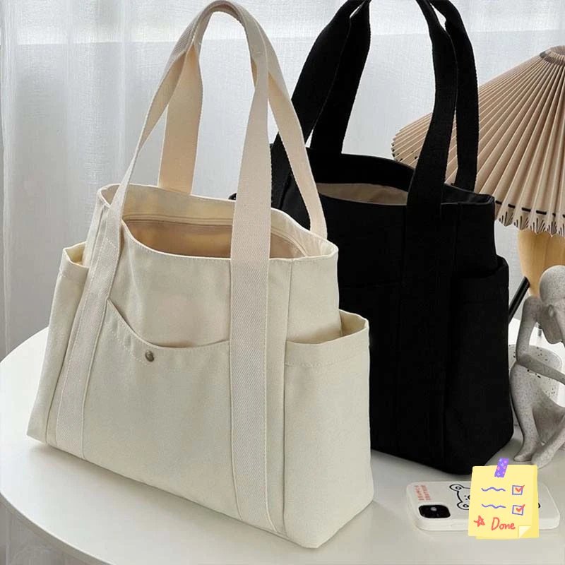 Large Capacity Canvas Tote Bags for Work Commuting Carrying Bag College Style Student Outfit Book Shoulder Bag Bolsos Para Mujer Large Capacity Canvas Tote Bags for Work Commuting Carrying Bag College Style Student Outfit Book Shoulder Bag Bolsos Para Mujer