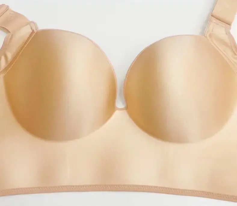 Wireless Push Up Bras for Women Full Coverage Solid Underwear Female Adjustable Plus Size Lingerie 38 40 42 48 50 C D E