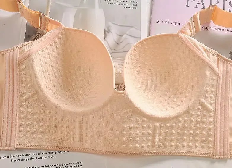 Wireless Push Up Bras for Women Full Coverage Solid Underwear Female Adjustable Plus Size Lingerie 38 40 42 48 50 C D E