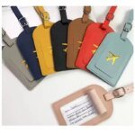 Stamped Leather Business Luggage Tag Suitcase Address Label Luggage Boarding Case Label Name ID Address Clip Travel Accessories - Image 2