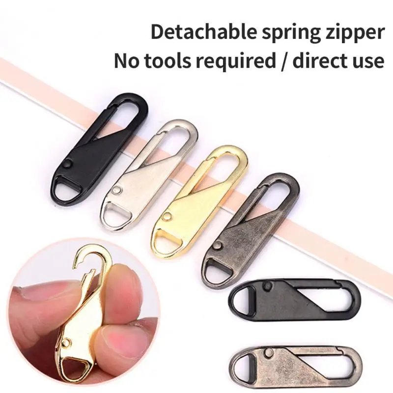 Zipper Slider Puller Instant Zipper Repair Kit Replacement For Broken Buckle Travel Bag Suitcase Zipper Head DIY Sewing Craft Zipper Slider Puller Instant Zipper Repair Kit Replacement For Broken Buckle Travel Bag Suitcase Zipper Head DIY Sewing Craft
