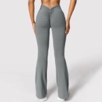 Fashion Micro Horn Leggings Women V-back Waist Sports Pants High Waist Push Up Butt Gym Pants Solid Slim Casual Leggings - Image 5