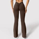 Fashion Micro Horn Leggings Women V-back Waist Sports Pants High Waist Push Up Butt Gym Pants Solid Slim Casual Leggings - Image 4