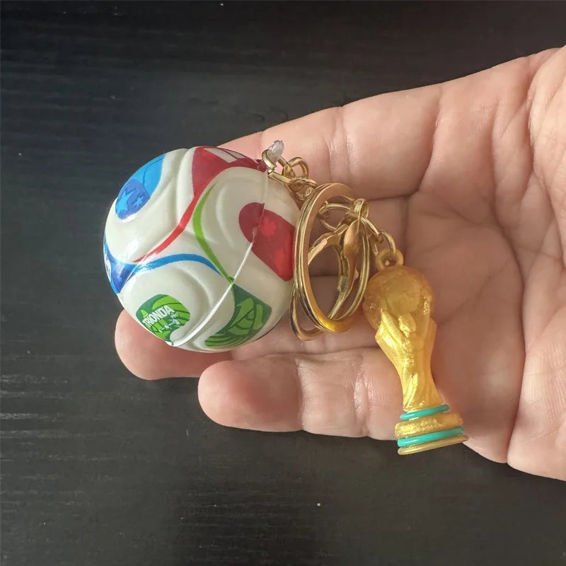 2026 USA-CAN-MEX Soccer Ball Keychain, PU Football Trophy Pendant Bag Charm Exquisite Souvenir for Fans Gifts Party Favors