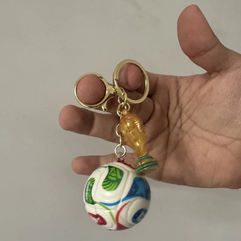 2026 USA-CAN-MEX Soccer Ball Keychain, PU Football Trophy Pendant Bag Charm Exquisite Souvenir for Fans Gifts Party Favors