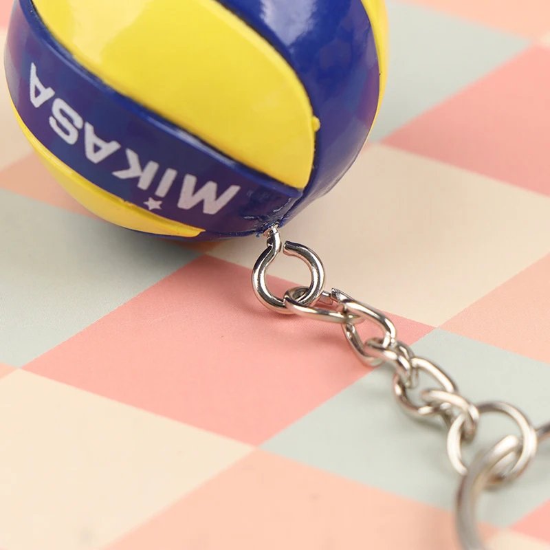 1xFashion PVC Volleyball Keychain Ornaments Business Volleyball Gifts Beach Ball Sport For Players Men Women Key Chain Gift 2024
