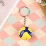 1xFashion PVC Volleyball Keychain Ornaments Business Volleyball Gifts Beach Ball Sport For Players Men Women Key Chain Gift 2024 - Image 3