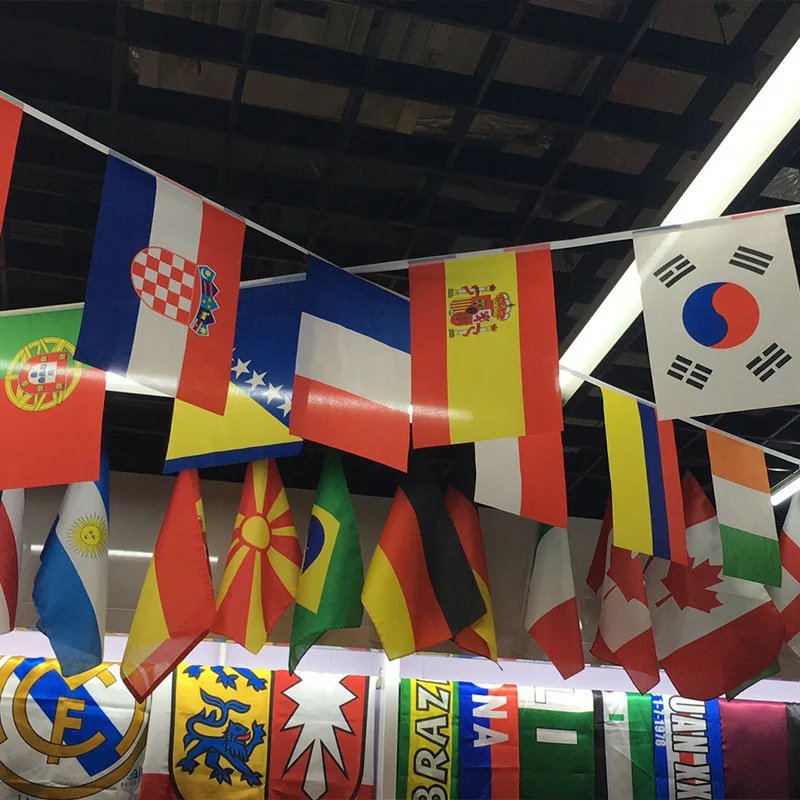 Z-ONE FLAG 100/200 Countries National Flag14x21cm 20x30cm String Flag Countries Around The World Nations Flag For Party decor